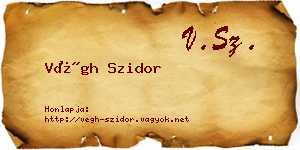 Végh Szidor névjegykártya